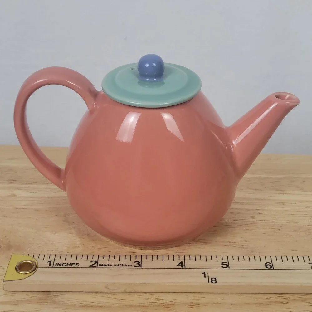 Vintage 80s Lindt Stymeist Colorways Creamer Japan Ceramic Mini Teapot & Lid